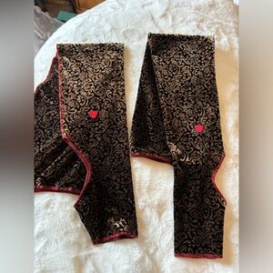 Annie Fink velvet thigh high leggings